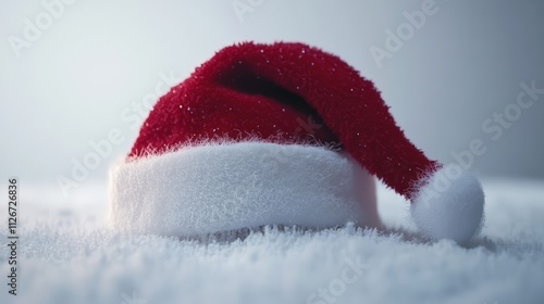 Classic Red Santa Hat Isolated on White Background photo