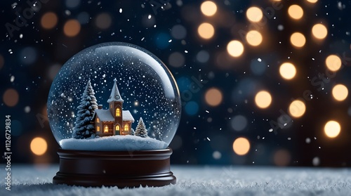 Christmas Snow Globe In Eve Night Wish.generative.ai 