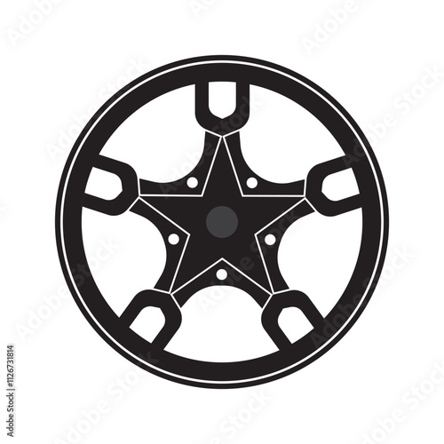 Car rim vector logo illustration design