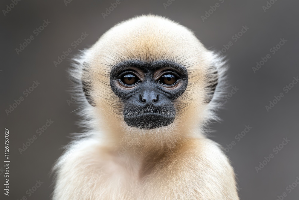 Close-Up Portrait of Curious Monkey with Intense Eyes, Wildlife Photography Close-Up Portrait of Curious Monkey with Intense Eyes, Wildlife Photography