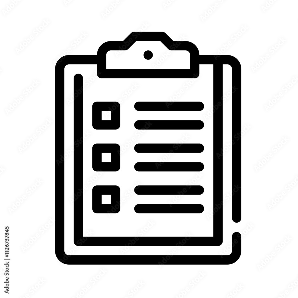 Icon Organize Note With Style Outline Icon Organize Note With Style Outline