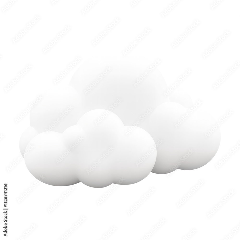 Soft, fluffy cloud illustration on a transparent background Soft, fluffy cloud illustration on a transparent background