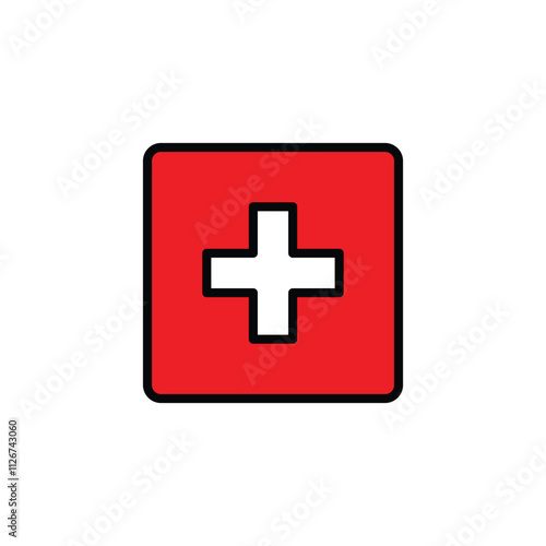 Medical icon, vector illustration, filled style, best used for web