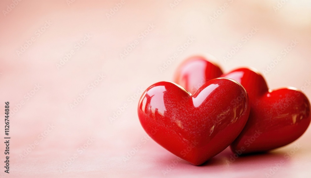 Romantic Red Hearts Love Valentine s Day Shiny Closeup Background Romantic Red Hearts Love Valentine s Day Shiny Closeup Background