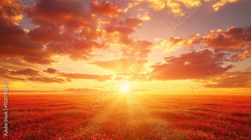 Dramatic field of poppy flowers honoring anzac day and remembering historic war sacrifices