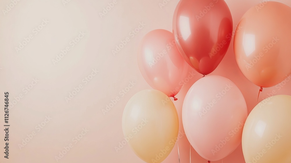 custom made wallpaper toronto digitalColorful Pastel Balloons Grouped Together Against Soft Background for Celebratory Themes
