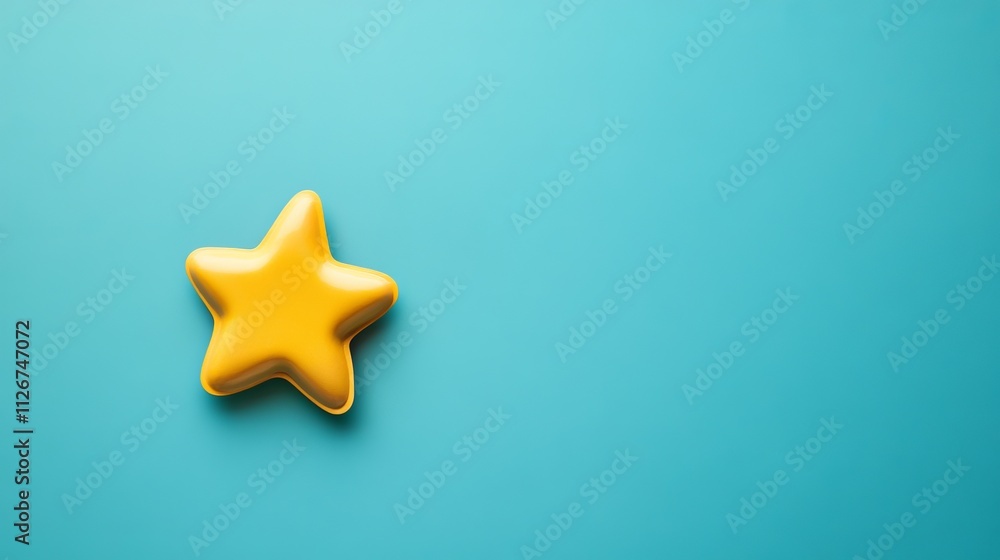 Golden Star Sticker on Matte Pastel Background for Creative Design and Branding Needs Golden Star Sticker on Matte Pastel Background for Creative Design and Branding Needs