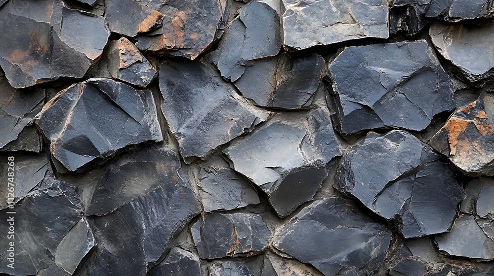 Dark Grey Stone Wall Texture: Irregular Rock Surface Close-Up. AI Generated Dark Grey Stone Wall Texture: Irregular Rock Surface Close-Up. AI Generated