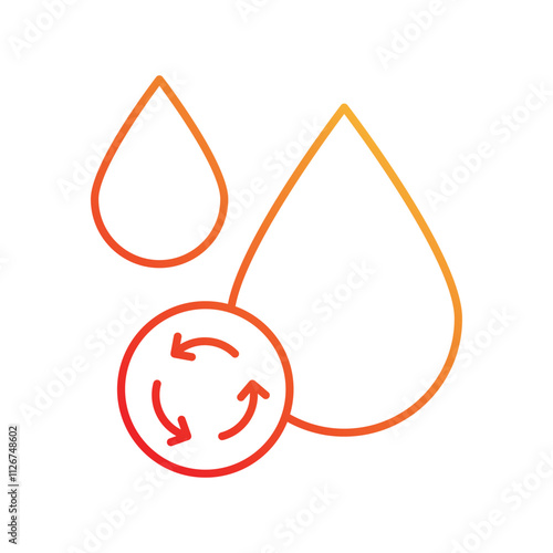 renewable resource gradient icon with white background vector stock illustration