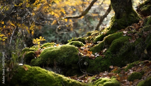 Enchanted Forest Moss Texture Background A Luminescent and Mystical Mossy Surface for Whimsical Designs and NatureInspired Creations