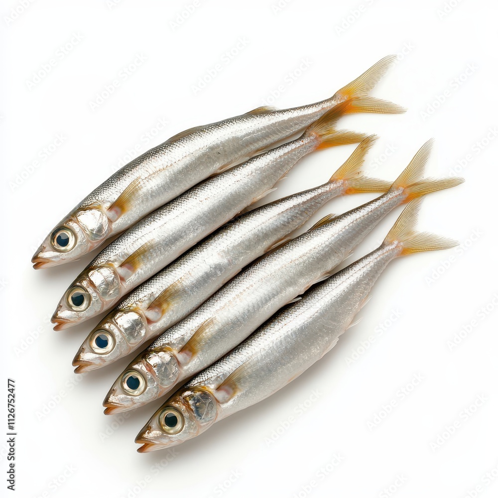 Fresh Silver Fish Displayed on White Background for Culinary and Seafood Use Fresh Silver Fish Displayed on White Background for Culinary and Seafood Use