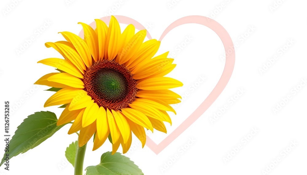 Obraz premium sunflower on white background