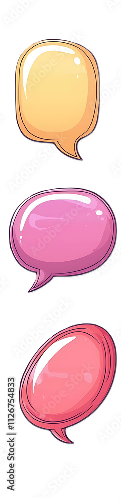 Cute Pastel Speech Bubbles Dialogue Boxes Chat Communication Design Elements Cute Pastel Speech Bubbles Dialogue Boxes Chat Communication Design Elements