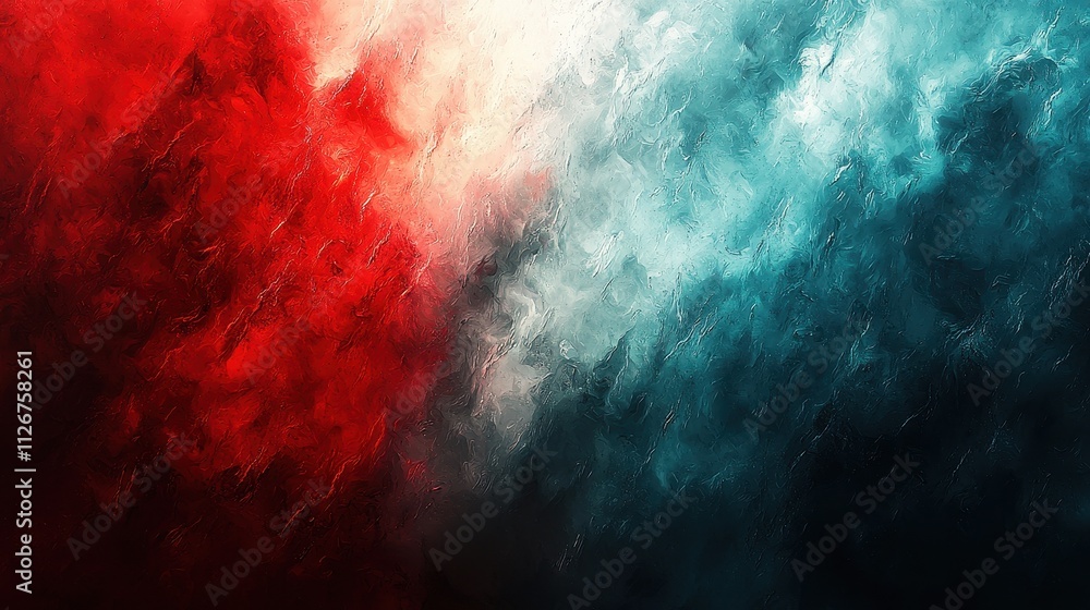 Fototapeta premium Abstract Stormy Background with Red and Blue Color Splash for Creative Projects