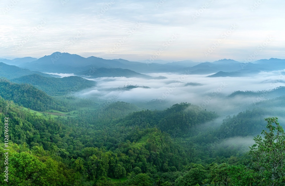 Misty Mountain Valley: A Breathtaking View of Nature's Majesty Misty Mountain Valley: A Breathtaking View of Nature's Majesty