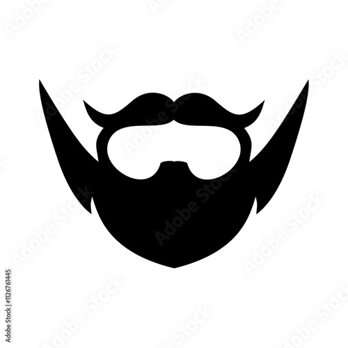 Beard silhouette. Vector