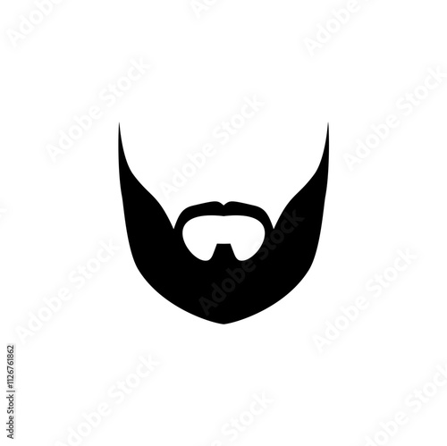 Beard silhouette. Vector