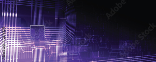 Abstract wireframe artificial intelligence and technology concept