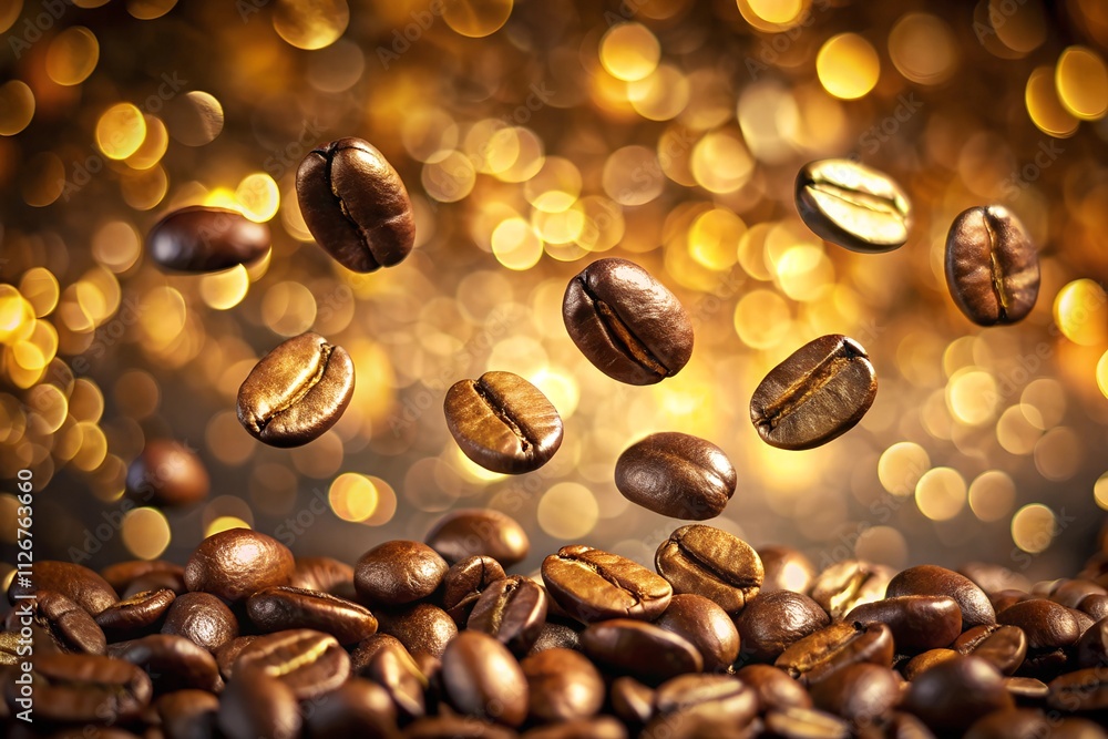 Flying coffee beans Flying coffee beans