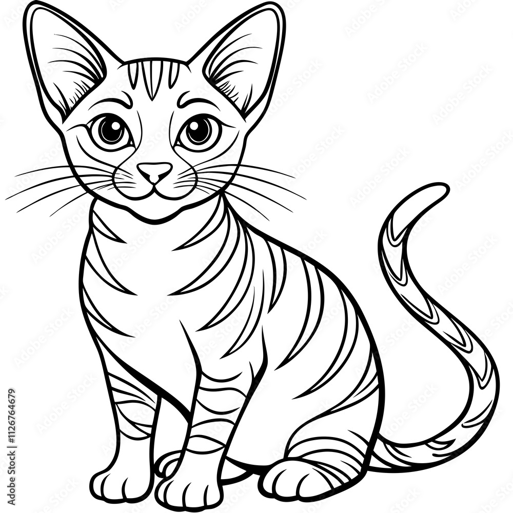 Obraz premium black and white cat