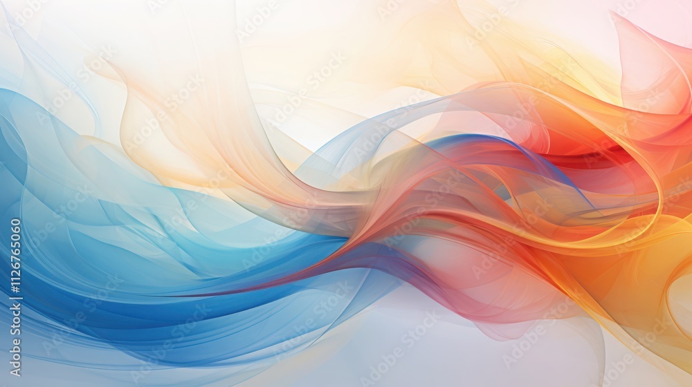 Fototapeta premium Abstract Colorful Swirling Waves Design Artwork