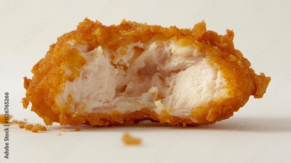 Juicy crispy chicken cut open Juicy crispy chicken cut open