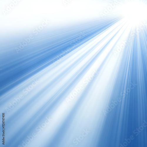 Wallpaper Mural Bright rays of light shining through a serene blue sky, creating a calming atmosphere. Torontodigital.ca