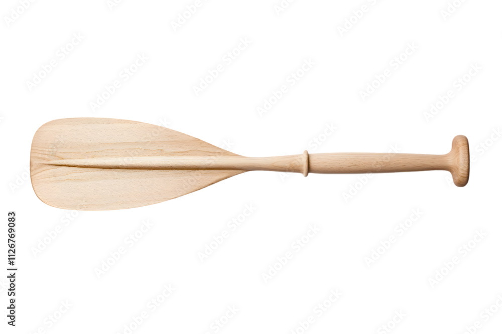 Natural Wooden Paddle for Canoeing Isolated on White
Natural Wooden Paddle for Canoeing Isolated on White