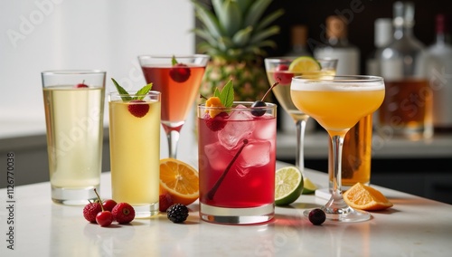 Wallpaper Mural Refreshing fruity cocktails served over ice Torontodigital.ca