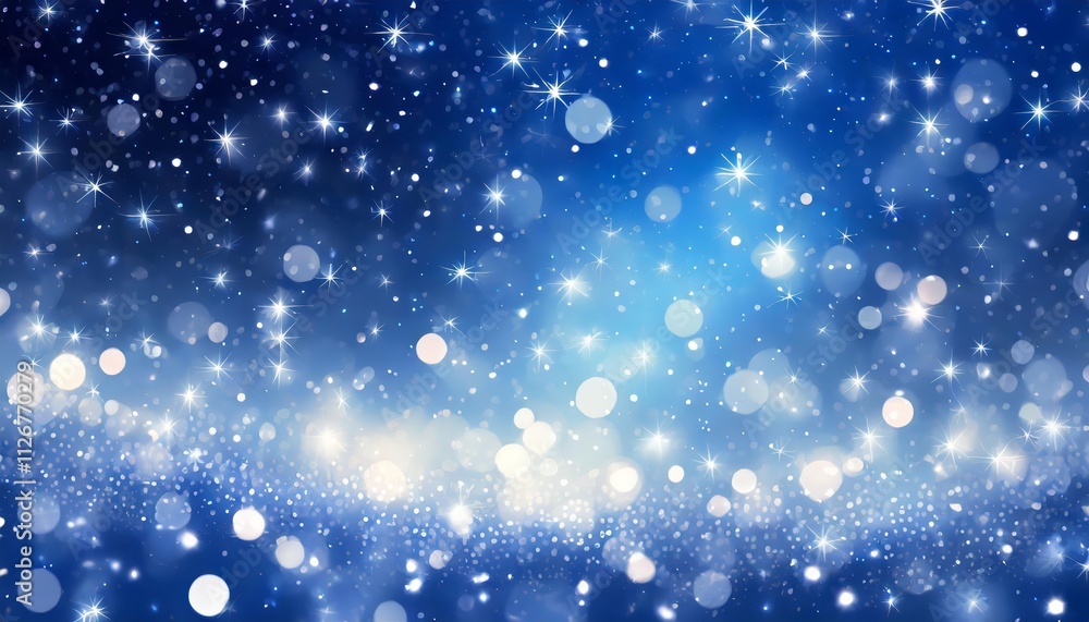 Festive Starry Sky Background with Blue Light Bokeh for New Year and Christmas Celebrations Perfect for Holiday Cards, Invitations, and Seasonal Decor Festive Starry Sky Background with Blue Light Bokeh for New Year and Christmas Celebrations Perfect for Holiday Cards, Invitations, and Seasonal Decor