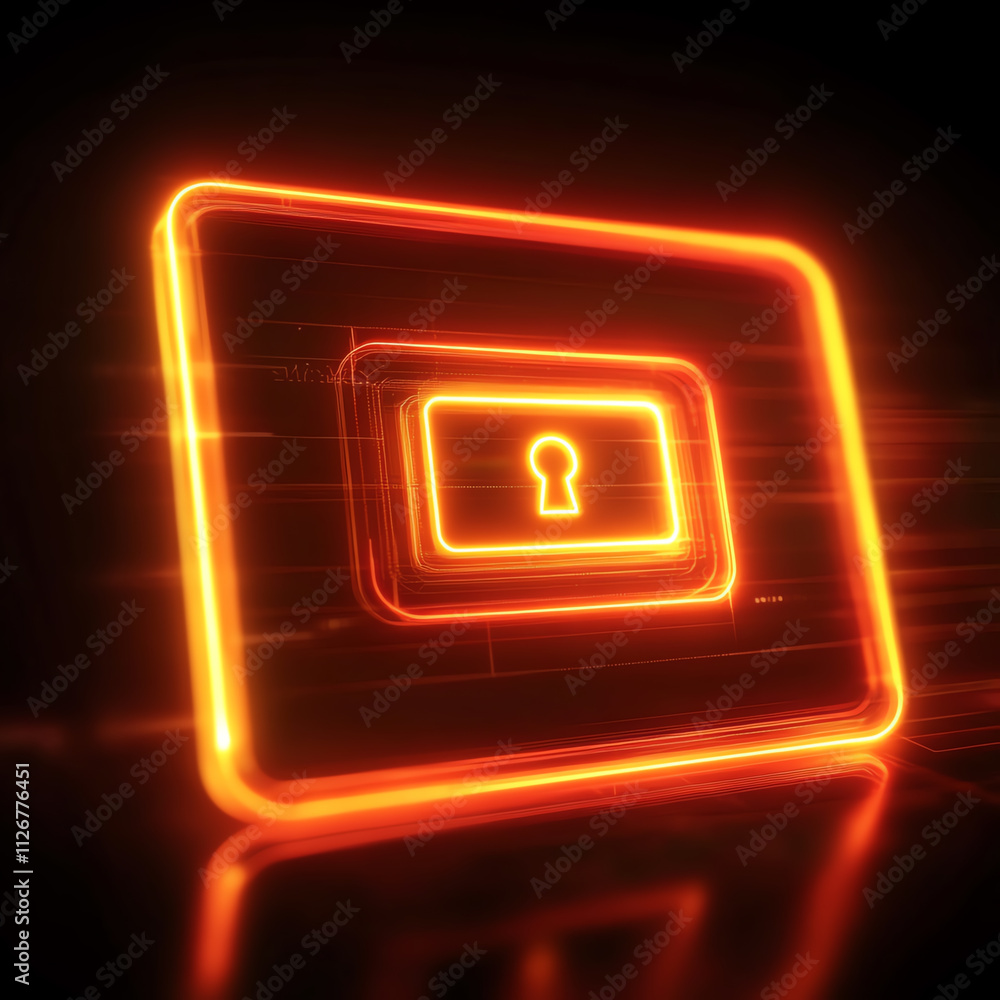 A glowing digital lock symbol representing cybersecurity and digital protection. A glowing digital lock symbol representing cybersecurity and digital protection.