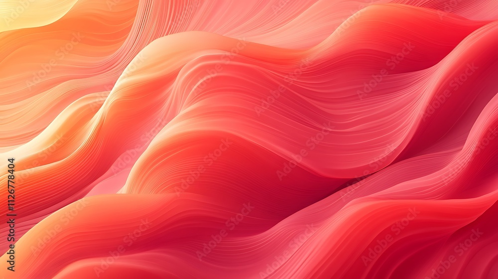 Obraz premium Abstract red and orange wave background. (1)