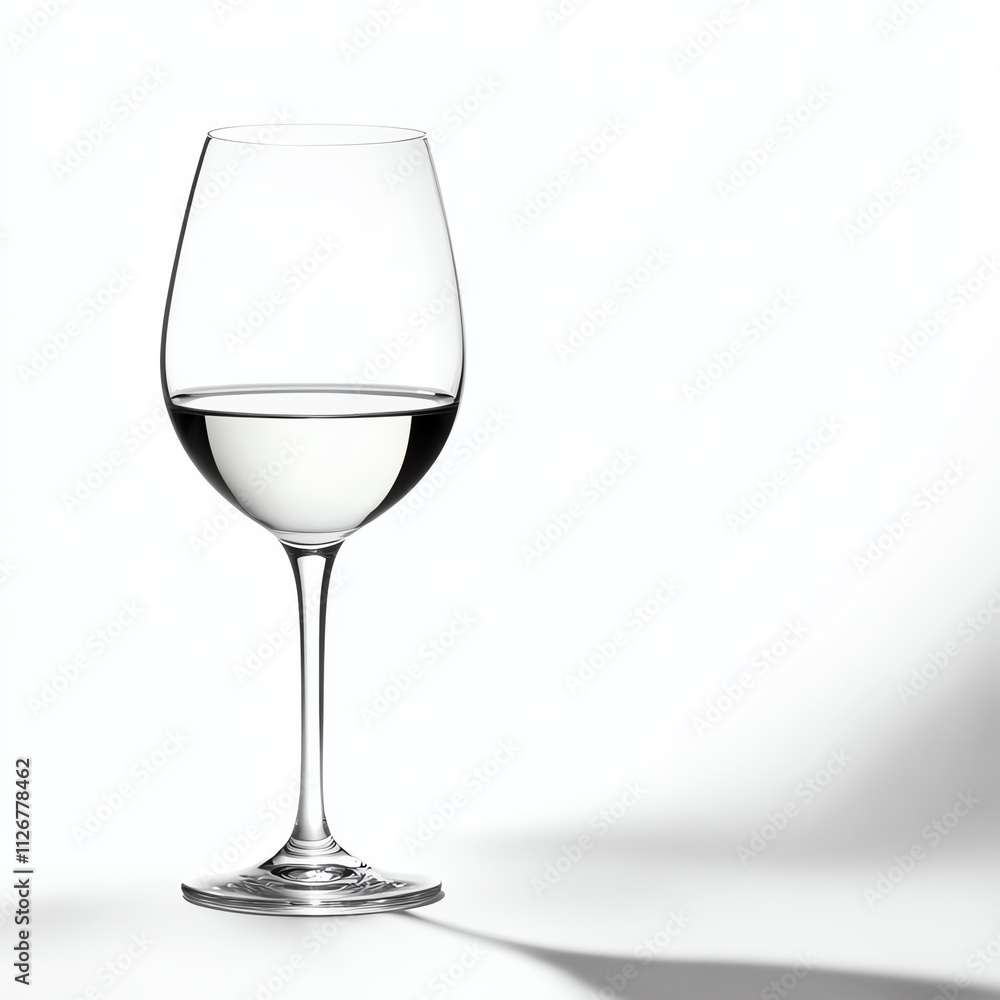 Elegant glass of white wine against a minimalist background. Elegant glass of white wine against a minimalist background.
