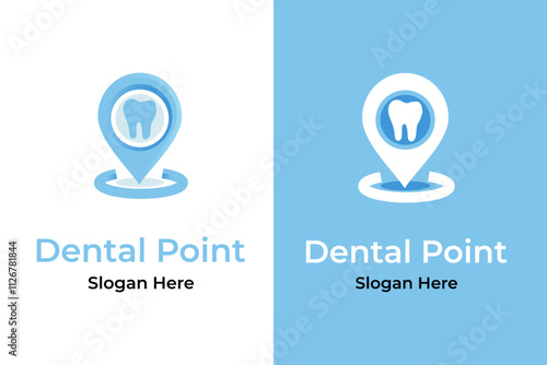 Dental point logo designs vector, Local Dental logo symbol