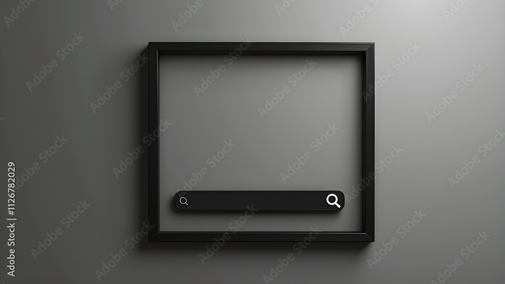search frame with black background. search frame with black background.