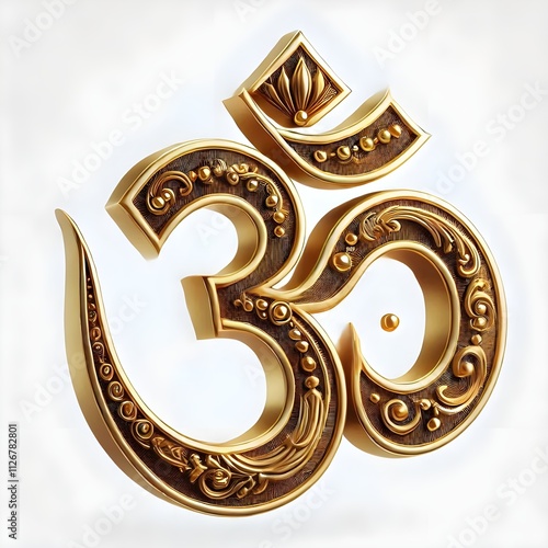 Om Good Energy Symbol. 3D Render Illustration