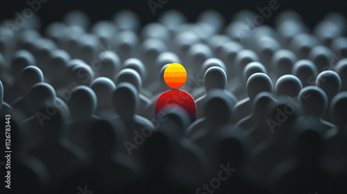 a lot of red and white people illustration with network leadership sign