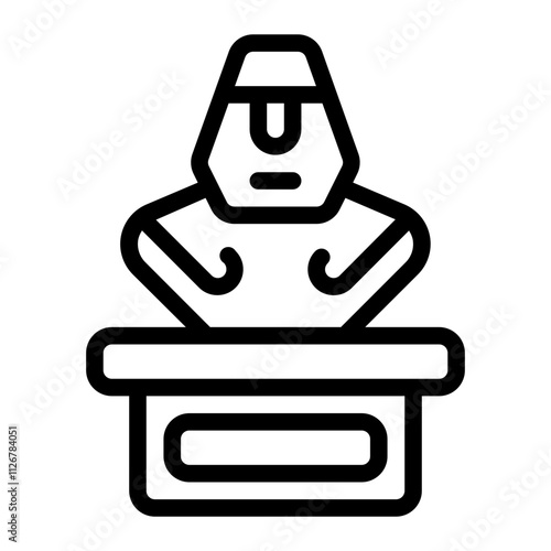 Moai line icon