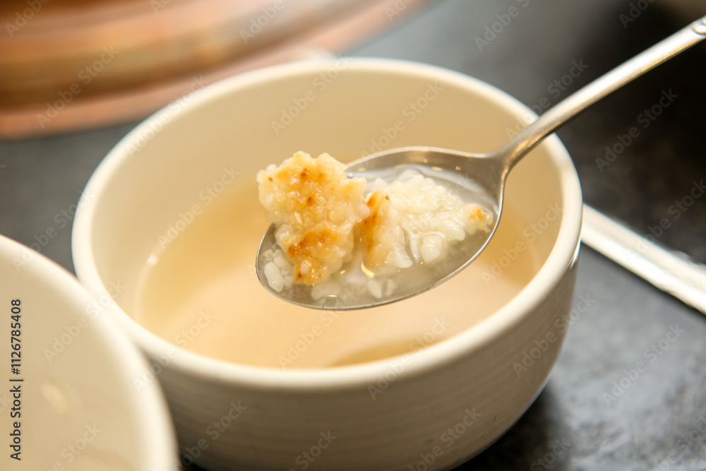 nurungji, crust of overcooked rice. korean food nurungji, crust of overcooked rice. korean food