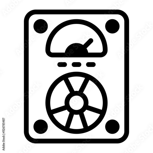 Dosimeter glyph icon