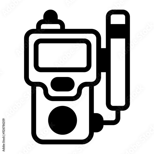 Radiation Detector glyph icon