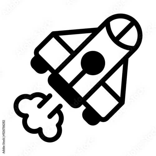Spaceship glyph icon