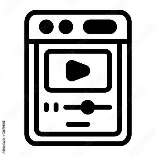 Video glyph icon