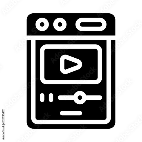 Video solid icon