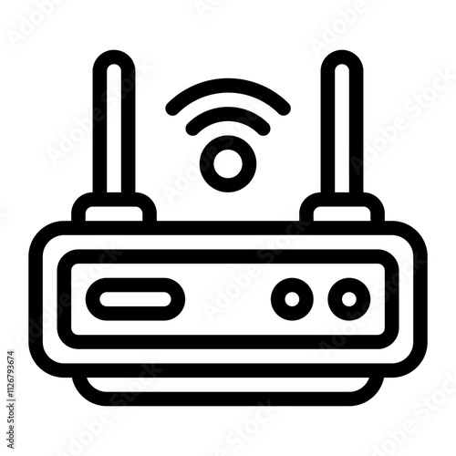 Modem line icon