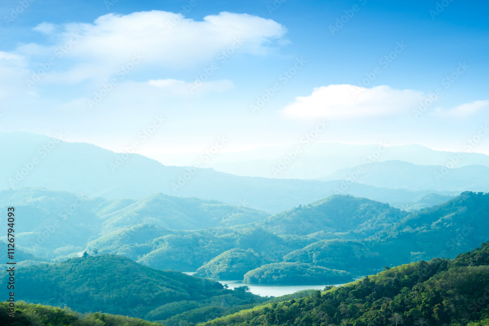 Landscape of green mountain is nature background at Thailand Landscape of green mountain is nature background at Thailand