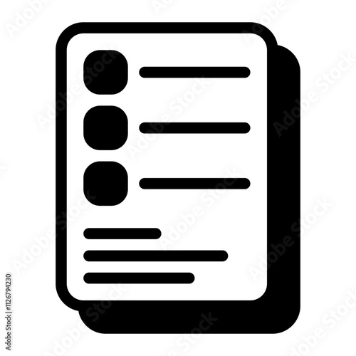 List Items glyph icon
