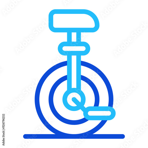 Unicycle duoline icon