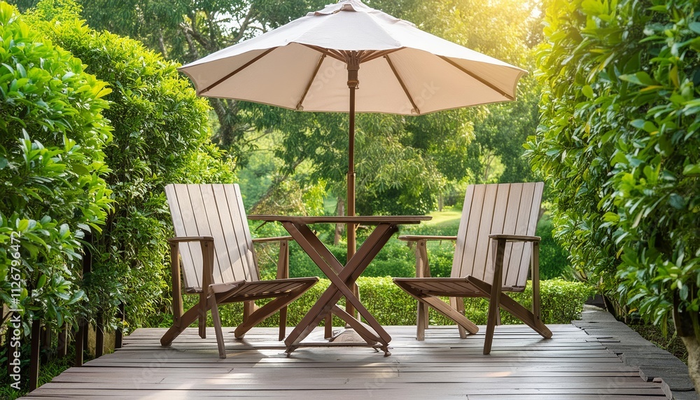 Cozy Garden Chairs, Stylish Garden Table, and Elegant Parasol for a Relaxing Outdoor Experience at Home Perfect for Enjoying Sunny Days in Your Beautiful Garden Retreat Cozy Garden Chairs, Stylish Garden Table, and Elegant Parasol for a Relaxing Outdoor Experience at Home Perfect for Enjoying Sunny Days in Your Beautiful Garden Retreat