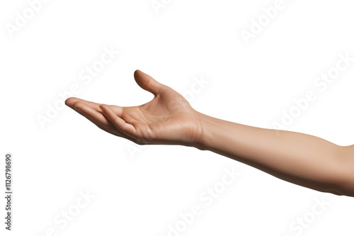 Realistic Human Hand isolated on transparent background